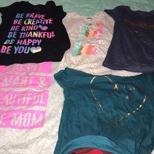 Lot of 5 Girls Shirts - All Size Medium (7/8)